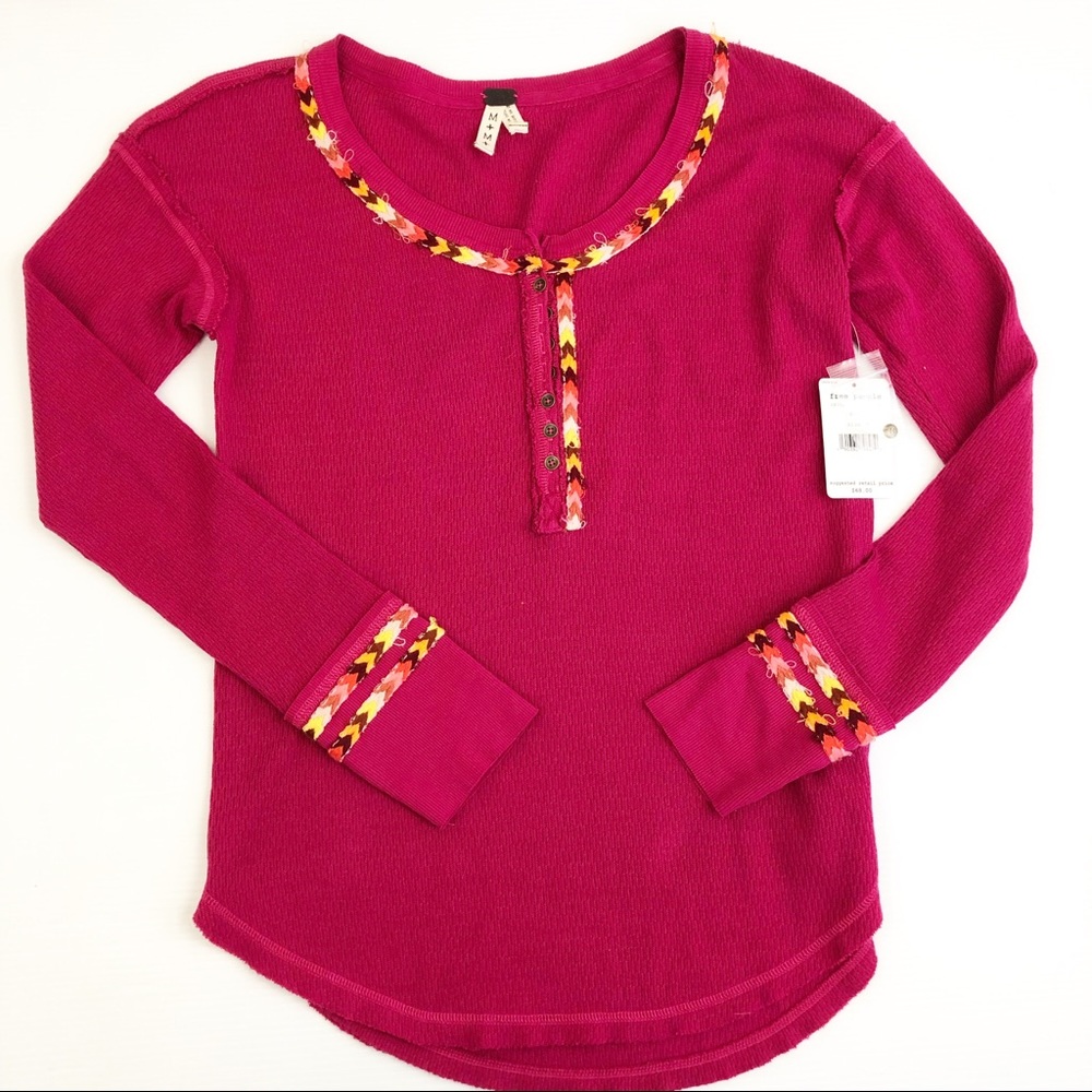 Free People Rainbow Thermal Tee - Picture 3 of 6